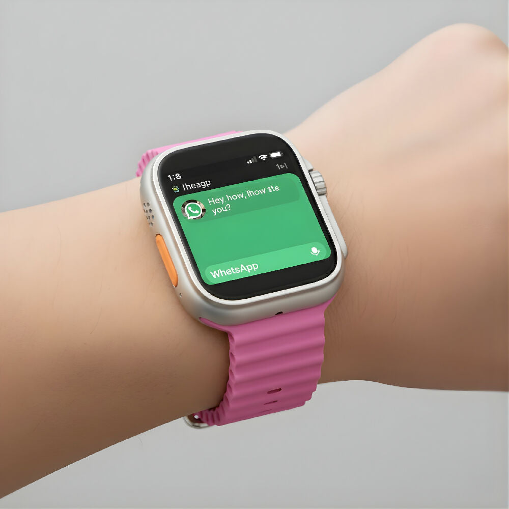 Smartwatch IW10 Ultra Mini Rosado Bluetooth Reloj Inteligente Pequeño Con Pantalla HD, Frecuencia Cardíaca Y Batería Duradera