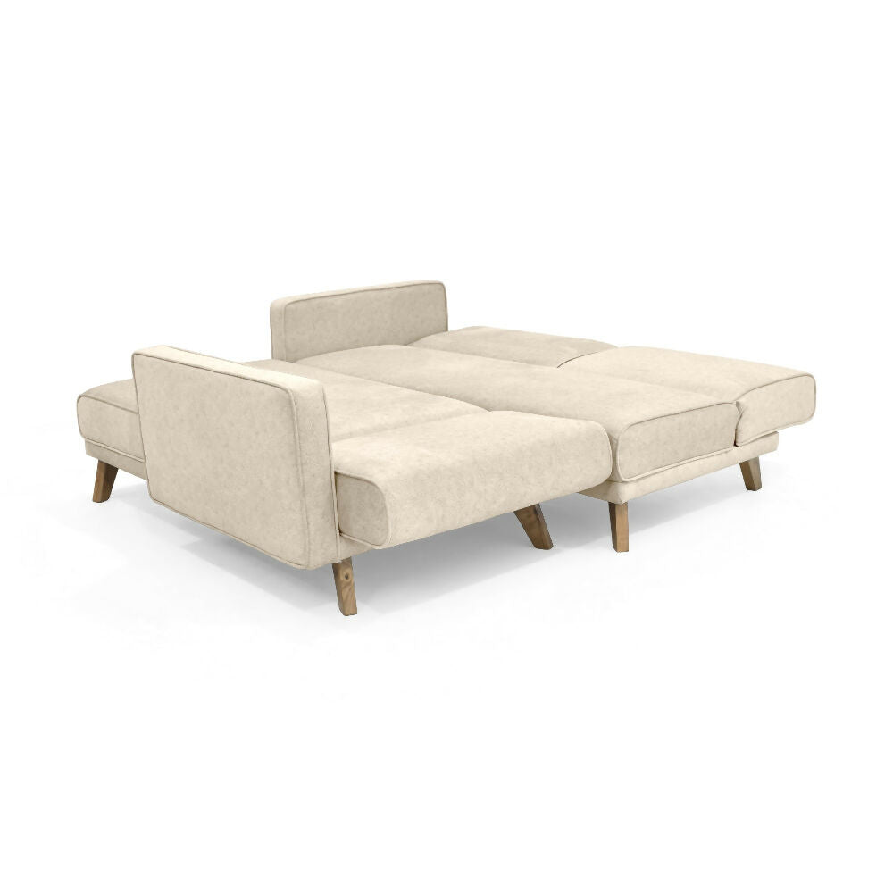 Sofa Cama en L Chelsea Izquierdo 265x160x76 Tela Beige