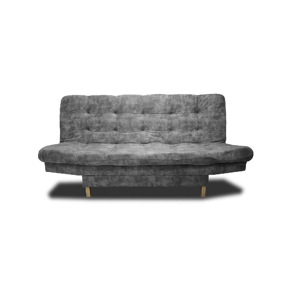 Sofá Cama Kuster Clic Clac 3 Posiciones Tela Amigable Con Mascotas 185X90X80 Gris