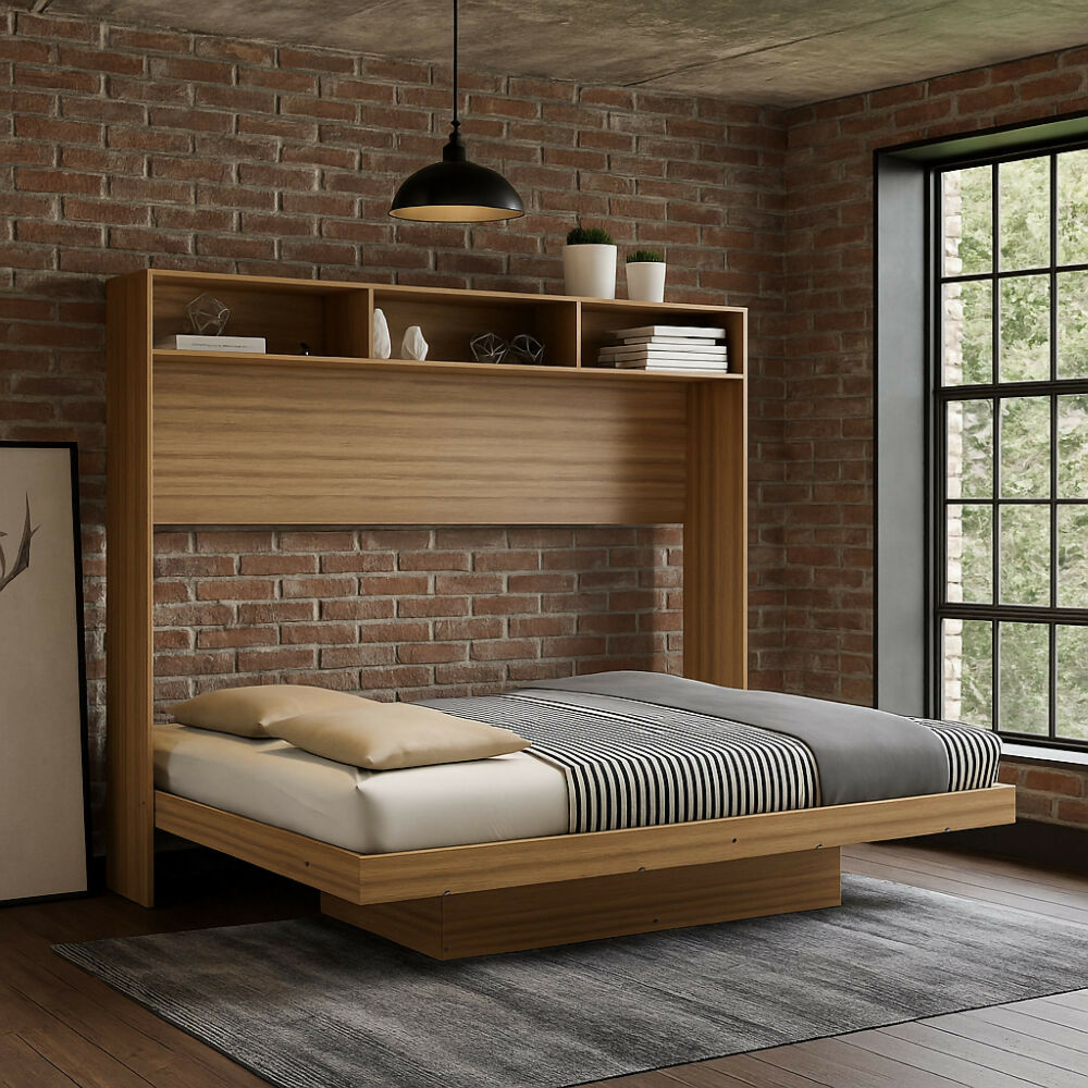 Cama Abatible Doble Ibiza, Almendra
