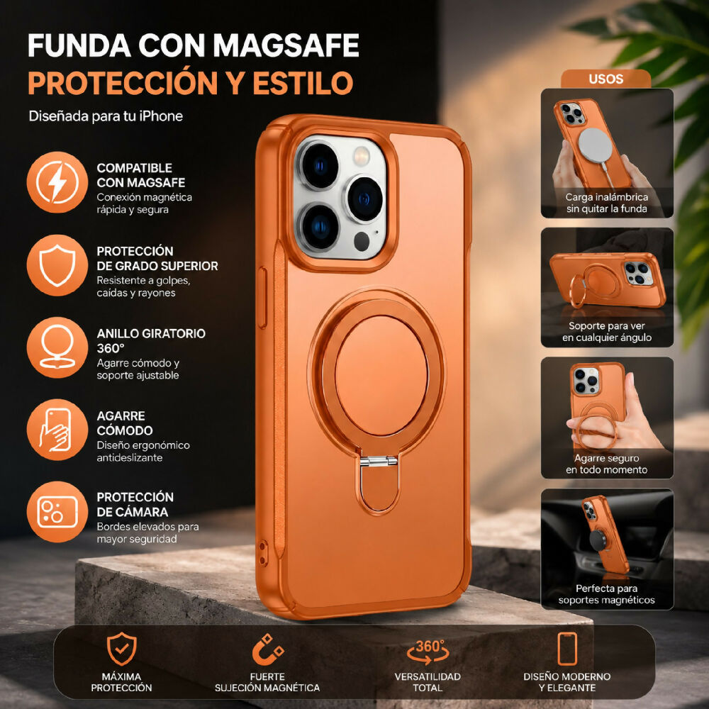 Forro Premium Para iPhone MagSafe Carcasa De Máxima Protección Iphone 16 Pro Max