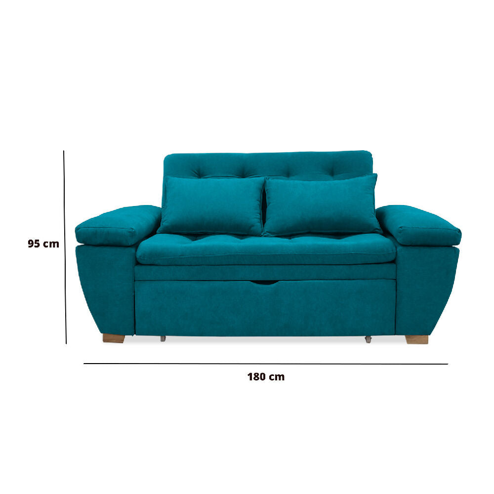 Sofacama Tobler Multifuncional Carrito Turquesa