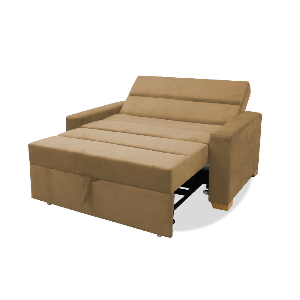 Sofacama Vogel Multifuncional Carrito Camel + Cojines Decorativos
