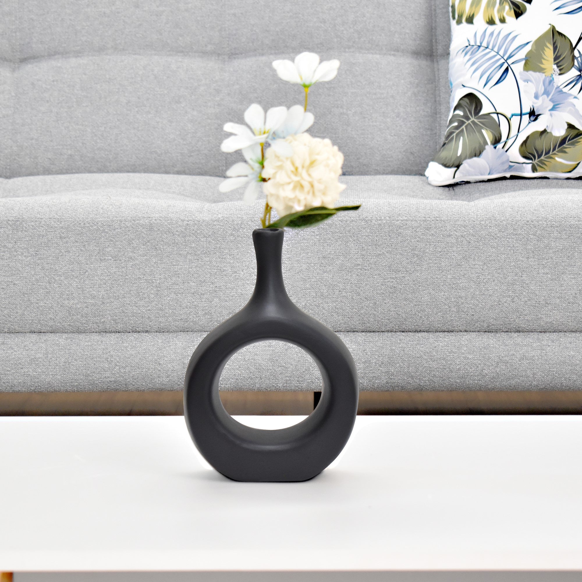 Florero en Ceramica Novo Negro