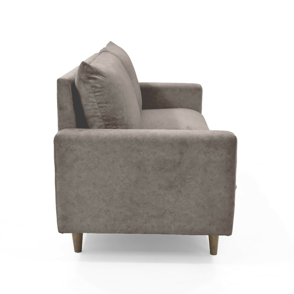 Sofa Louisiana 3 Puestos 195x81x93 Tela Taupe