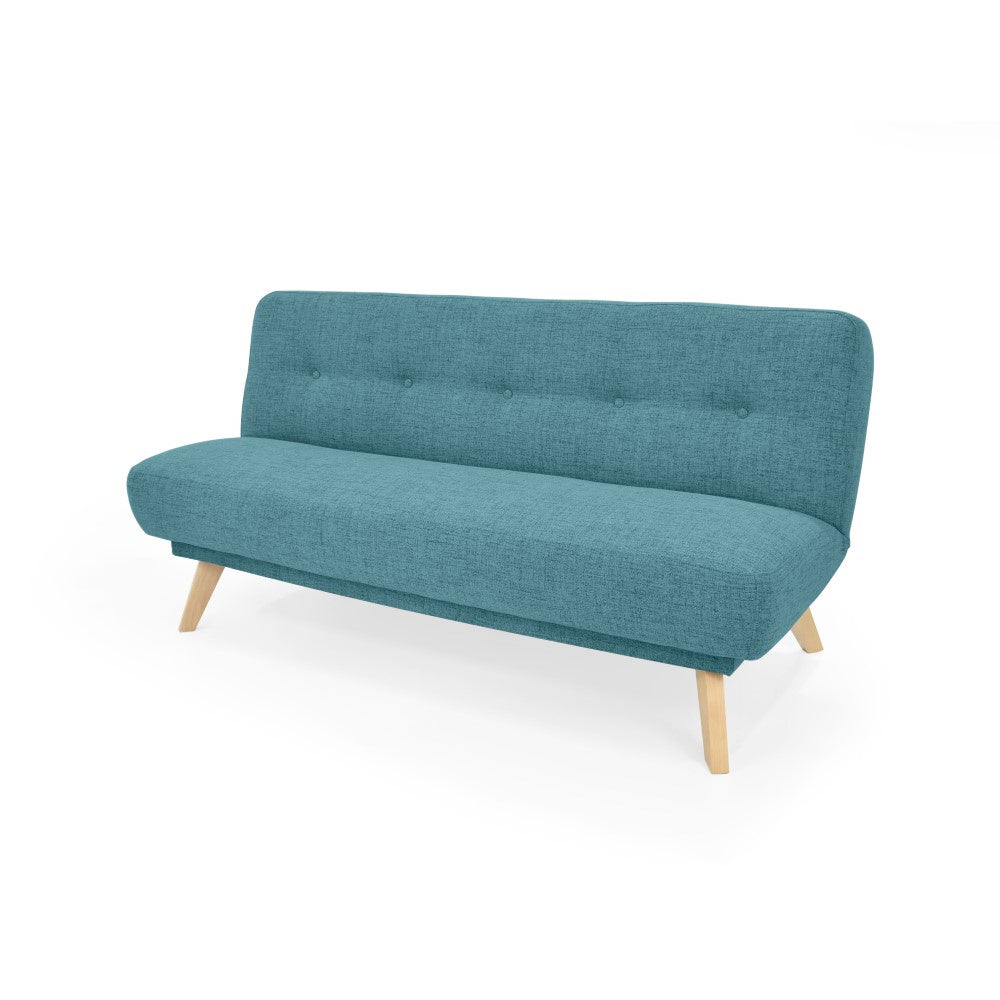 Sofa Cama Charlotte 3 Puestos Tela Petroleo