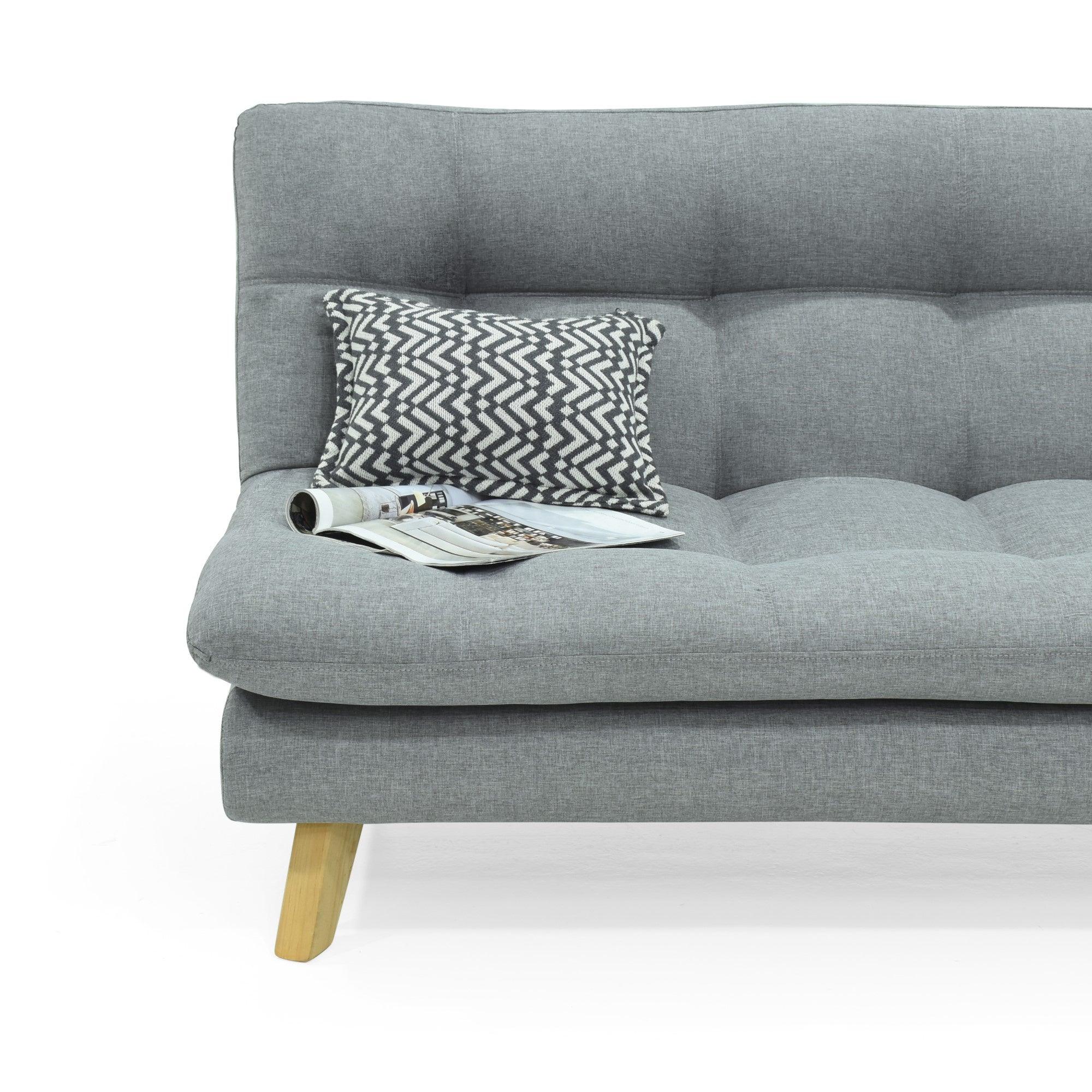 Sofa 2 Puestos Toulouse 140X92x80 Tela Plata