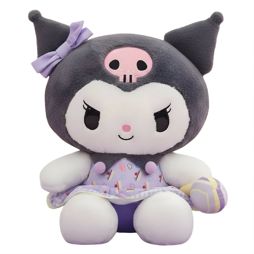 Peluche Manta Kuromi 40Cm Edición Vestido Lila Suave Ideal Para Regalo