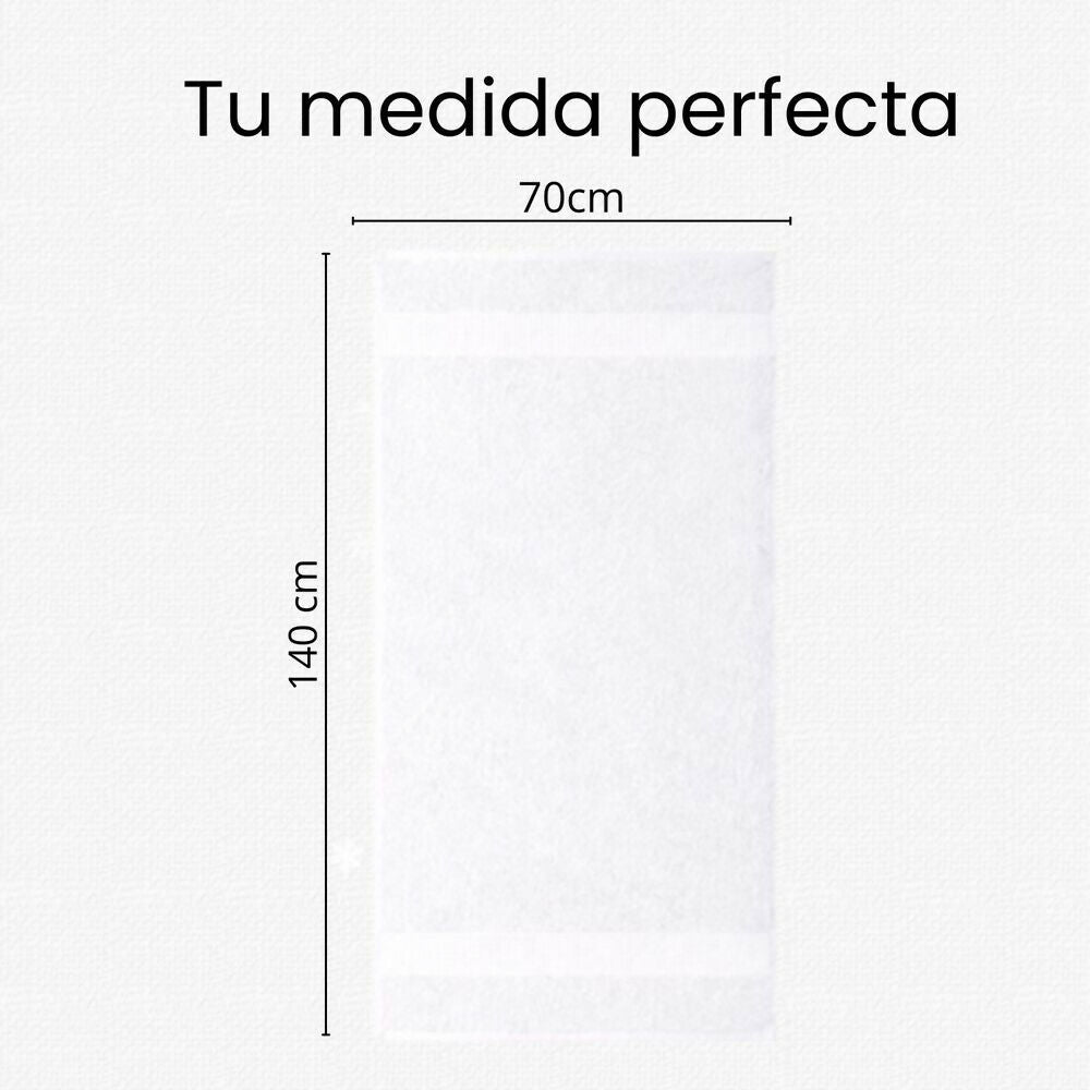 Toalla cuerpo 100% algodon blanca 400gr