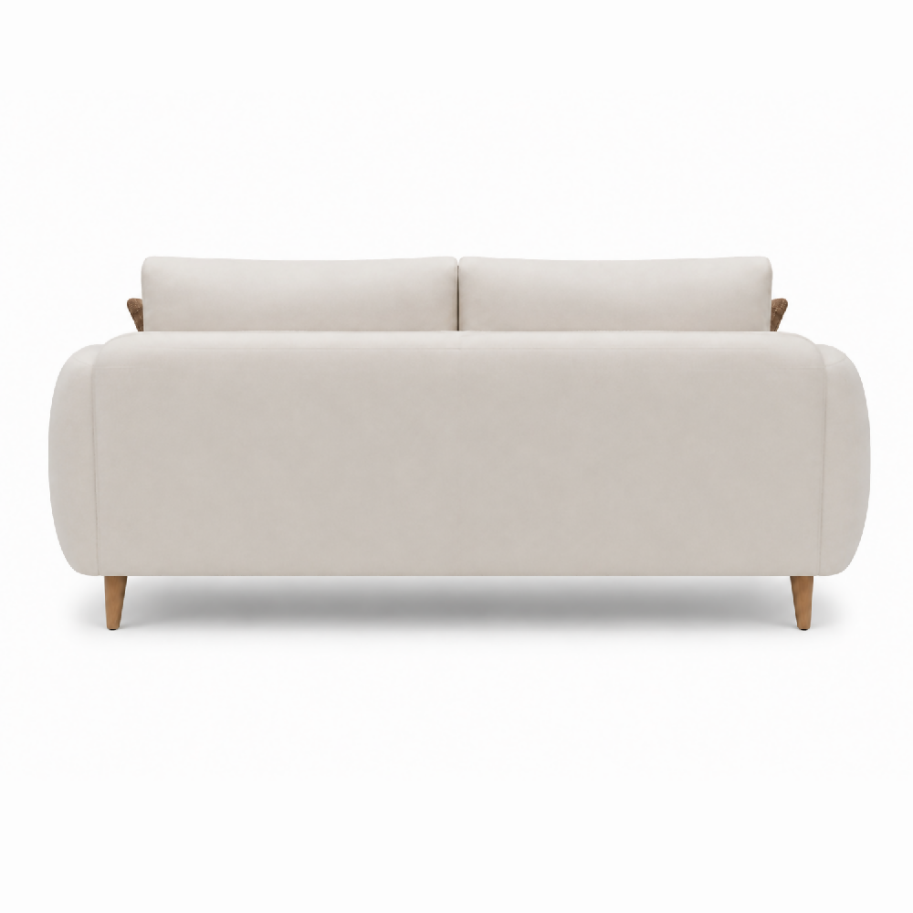 Sofá Luis 4 Puestos Beige Microfibra 200x90x94