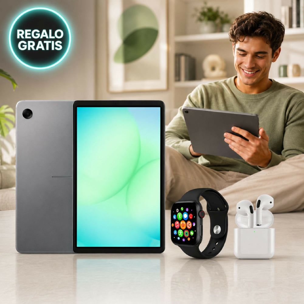 Tablet Samsung Tab A11 8" 128GB 8GB RAM + Obsequio Audífonos Y Smartwatch Negro