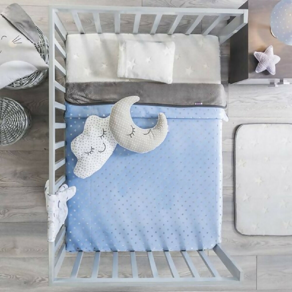 52547-2 Cobertor para Bebé Siberia Cuna Blue Star, de 110x150 cm - Envío Gratis