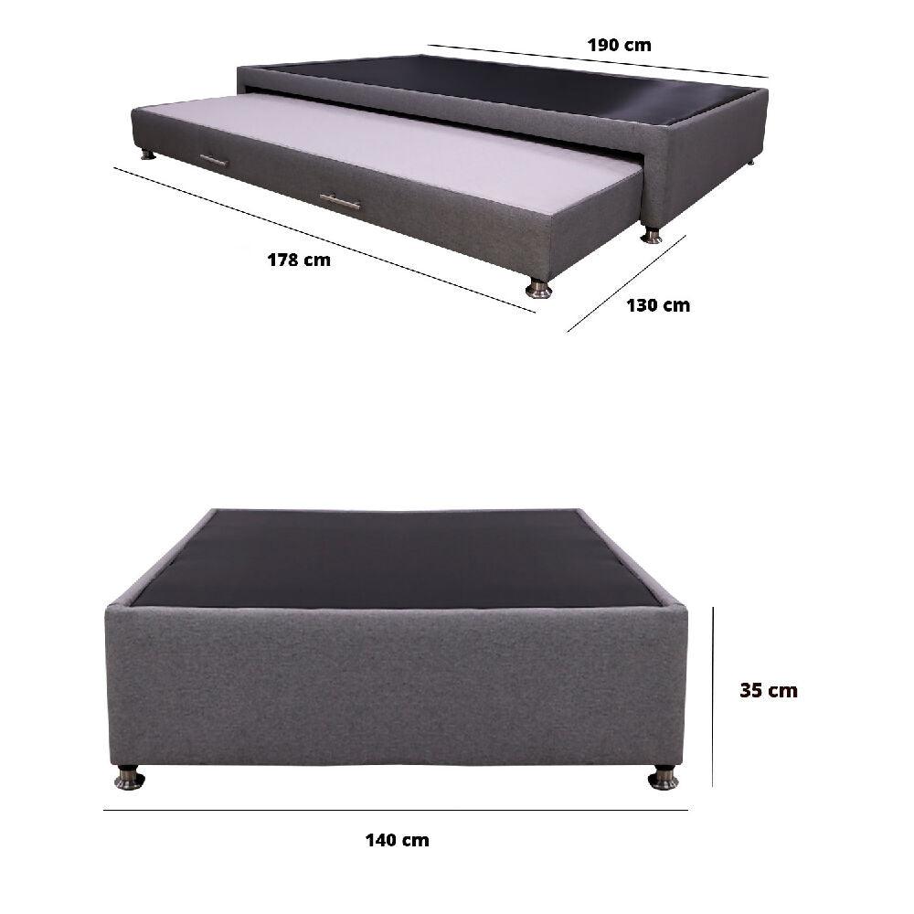Cama Tarima Nido Zehnder 140 Gris Oscuro