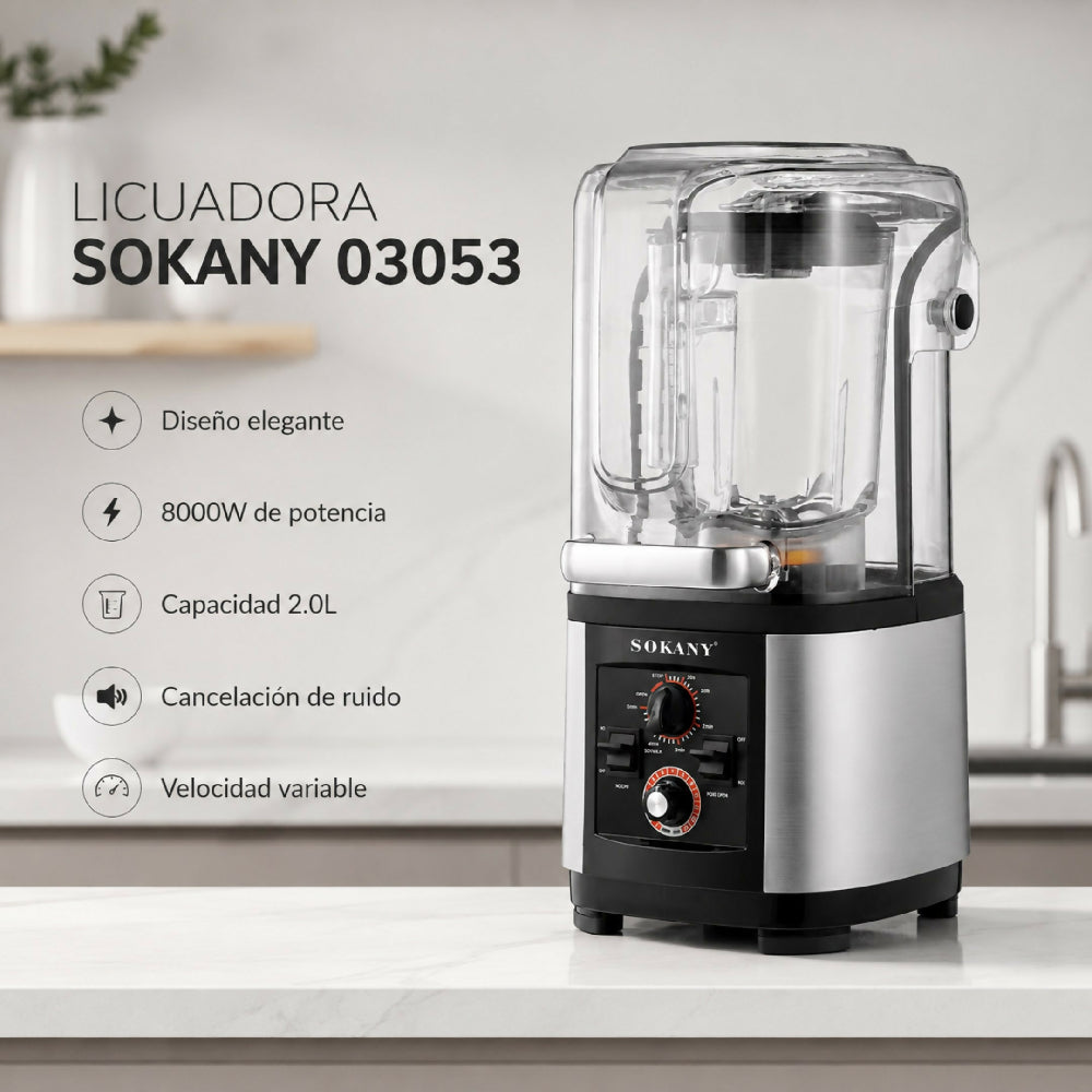 Licuadora Profesional Comercial SOKANY SK-03053 Procesador De Alimentos