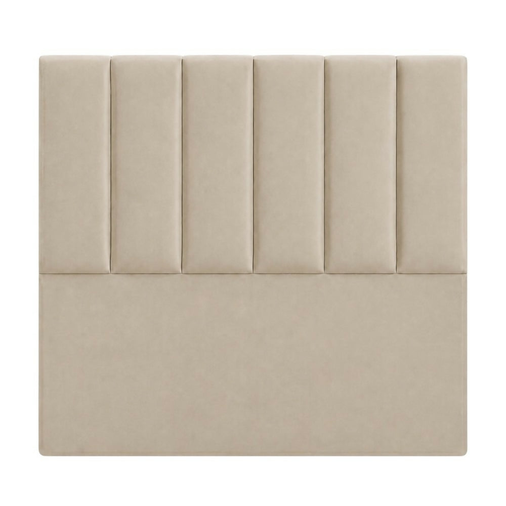 Cabecero Sencillo 100x60+55 Paneles Verticales BeigeTela