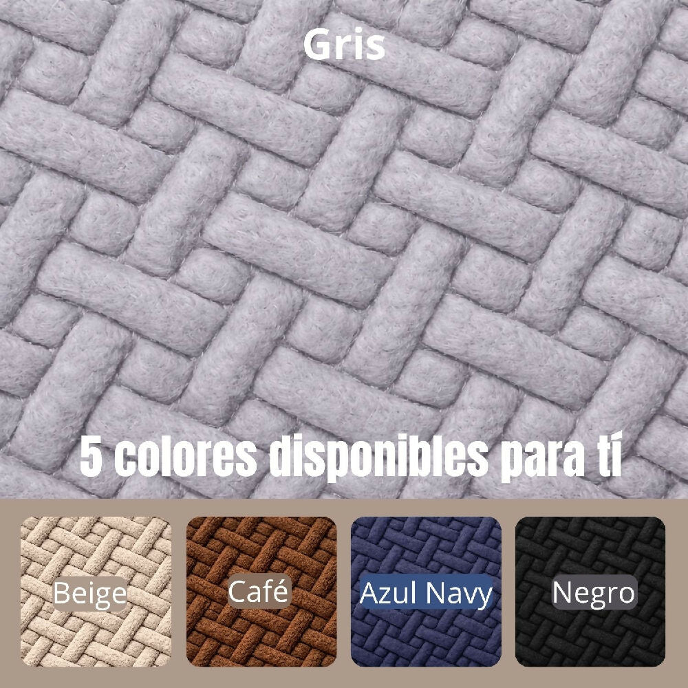 Protector de sofá 2 puestos elastico gris