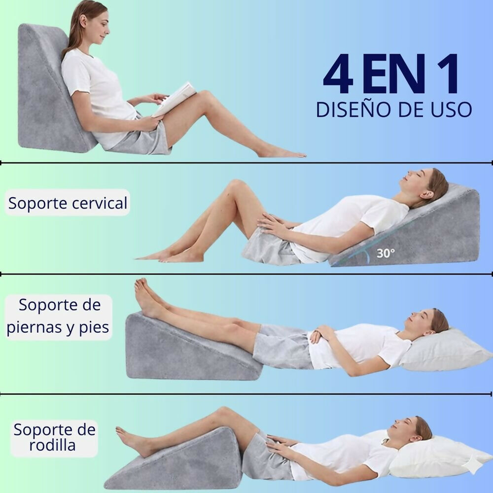 Cojín tv triangular gris