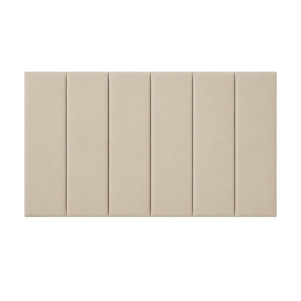 Cabecero Sencillo 100x60 Paneles Verticales Beige Tela