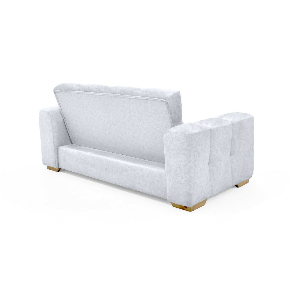 Sofa Miami 2 Puestos 171x88x81 Tela Plata