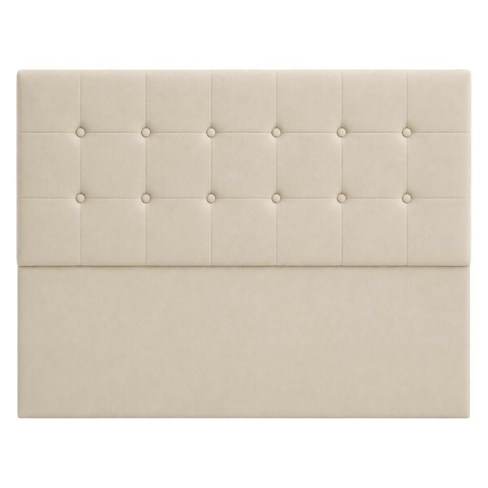 Cabecero King 200x60+55 Cuadros Grandes Beige Tela