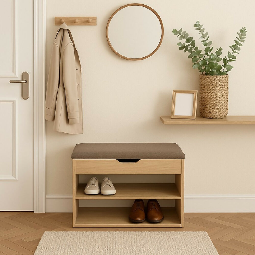 Mueble Organizador Zapatero-Baúl 43x60x30 Madera/Mocca