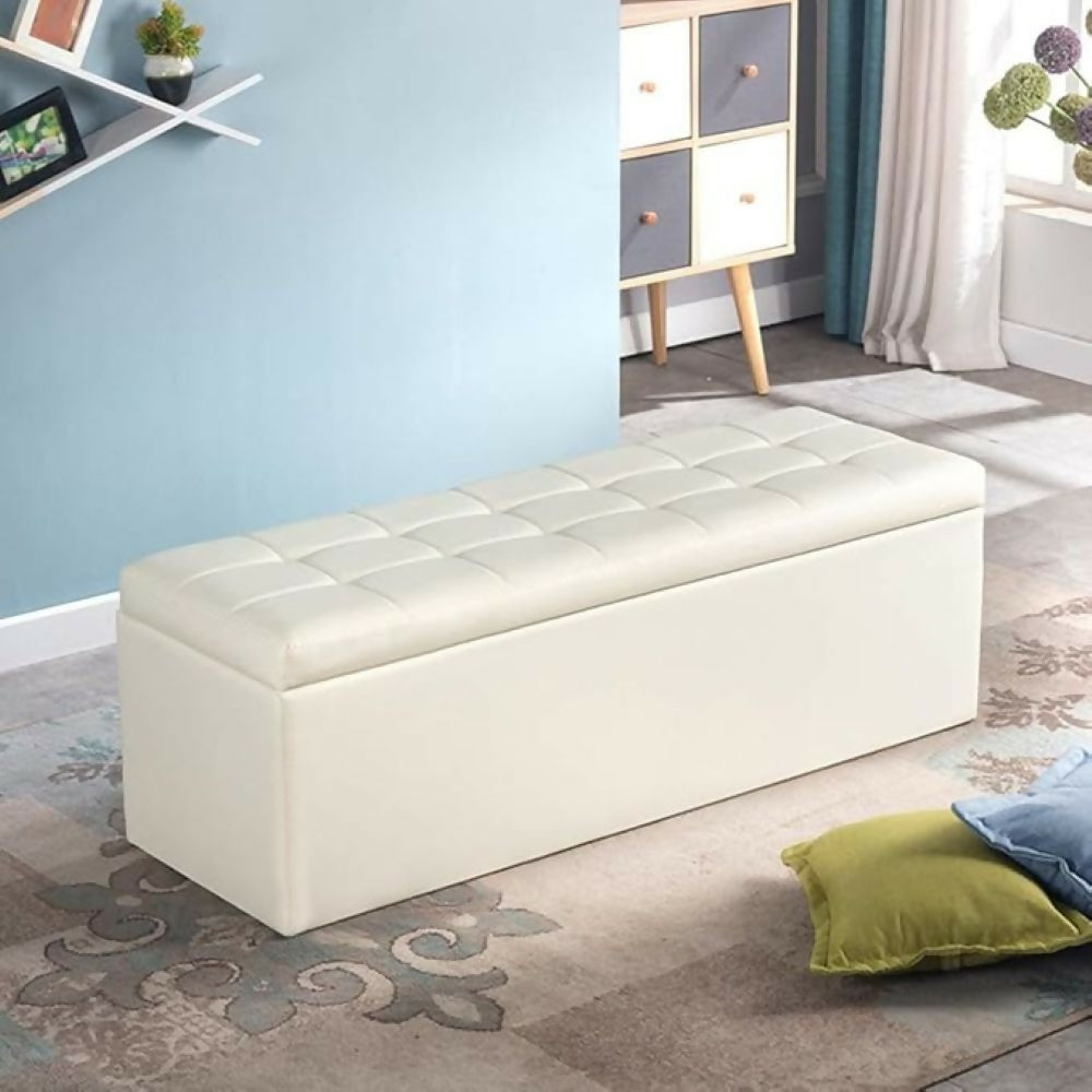 Puf baul 80x40 blanco sintetico11