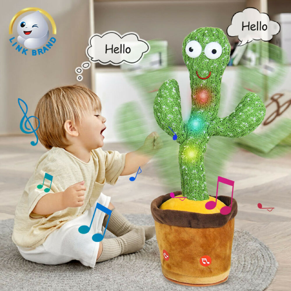 Cactus Bailarín Recargable Con Sonido Interactivo Que Repite Y Canta