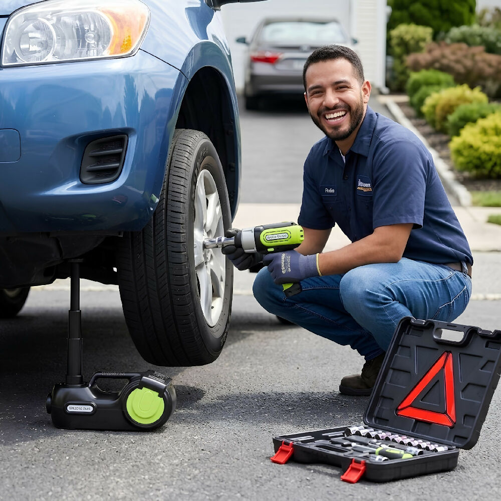 Gato Hidráulico Eléctrico Para Coche Elevador Portátil De 3 Toneladas Y 12V