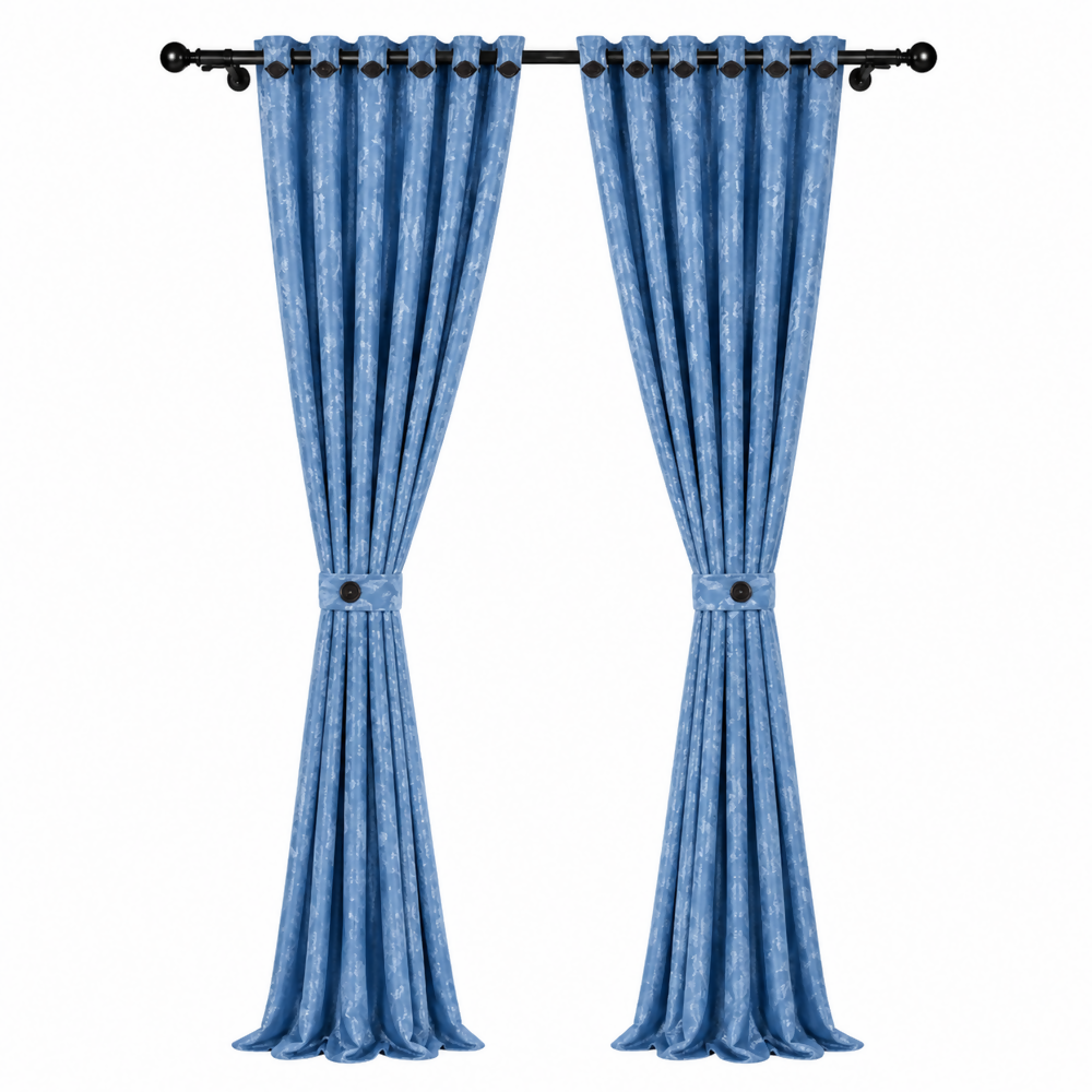 Cortina x2 celeste jacquard