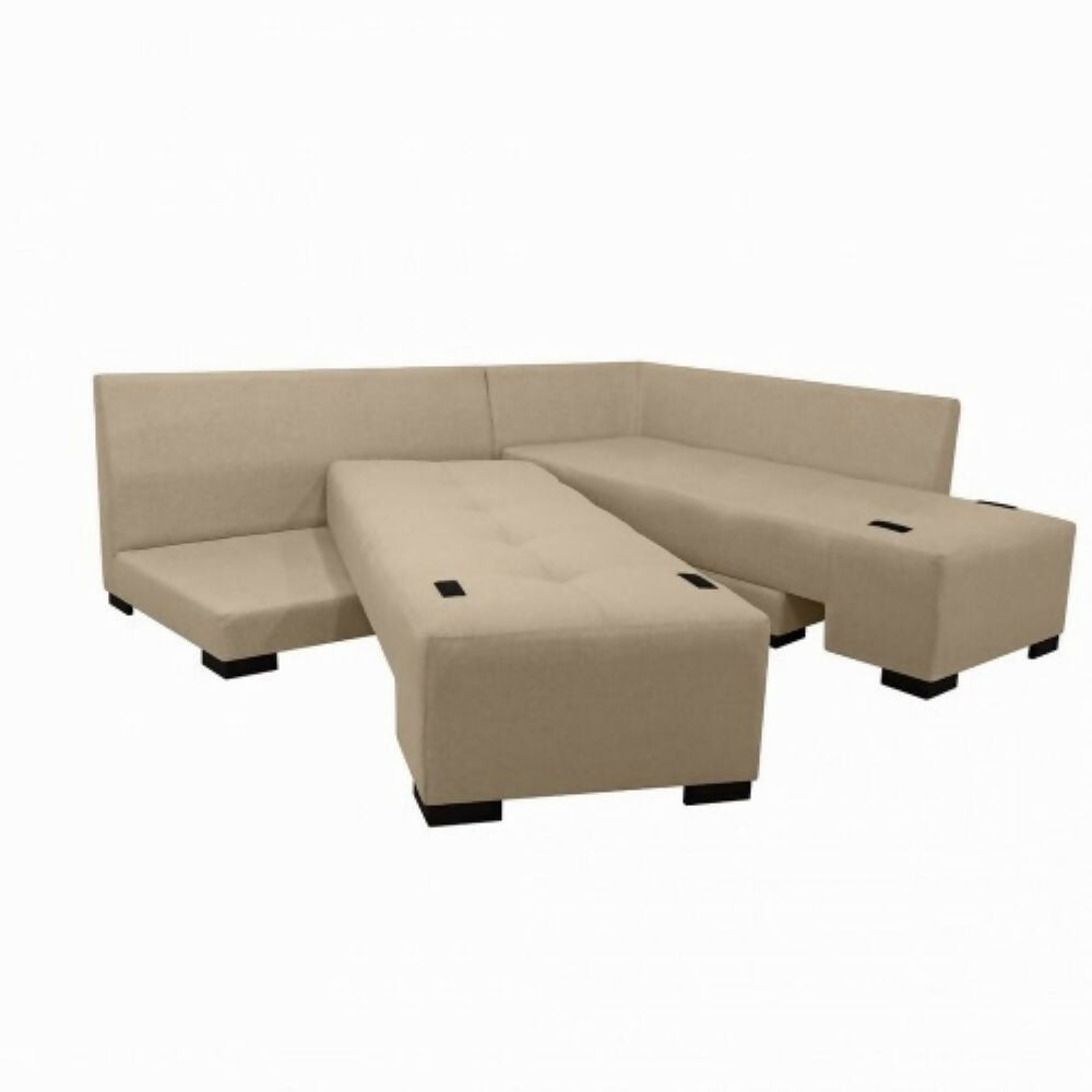 Sala Cama Sterimberg En Tela Beige - Amoblando