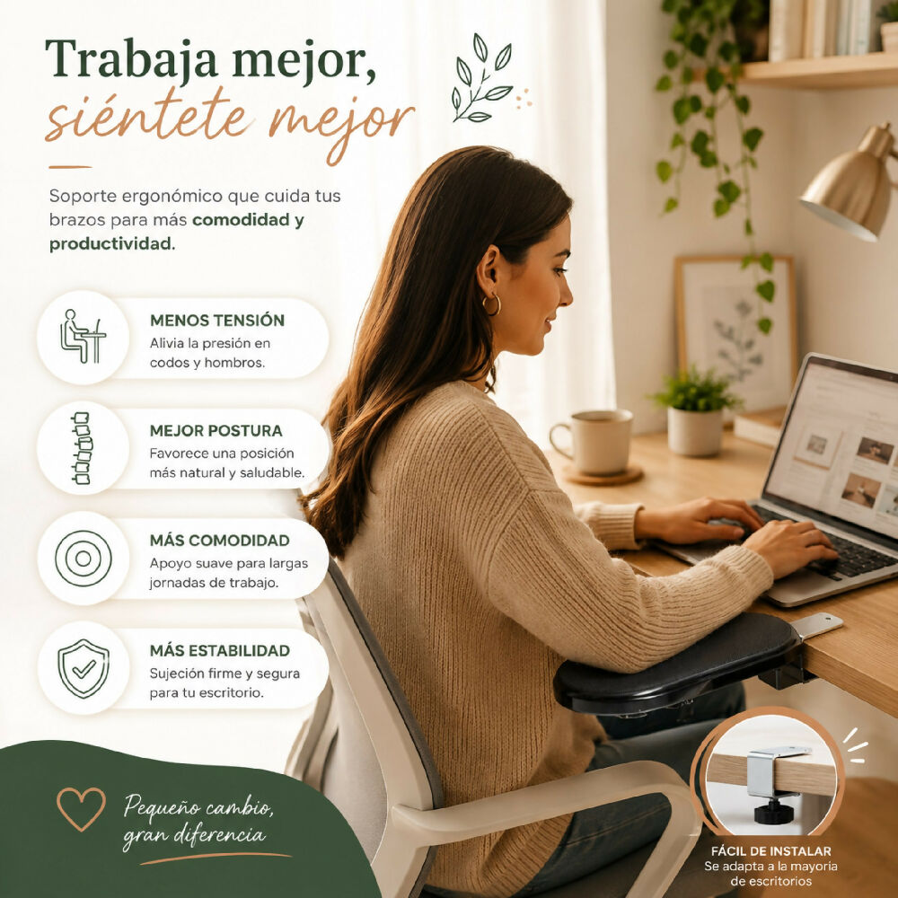 Soporte De Antebrazo Ergonómico SL3 Apoyo Para Escritorio Y Computador