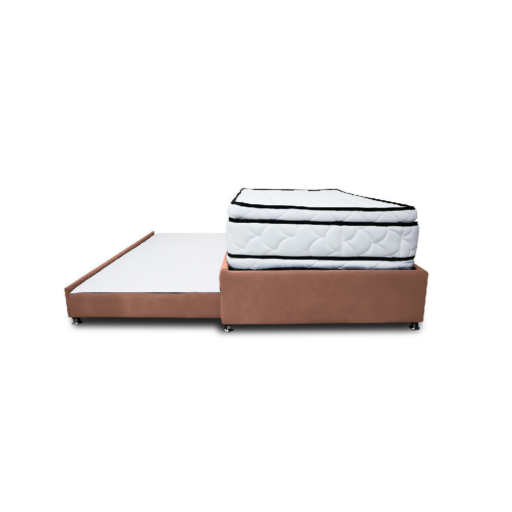 Combo Cama Tarima Nube 100x190 Sencillo Camel