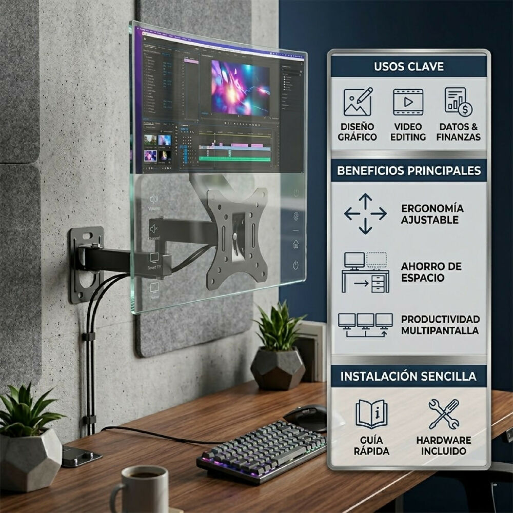 Soporte Base De Brazo NIA AN-210 Para TV De 10" A 32" Pulgadas