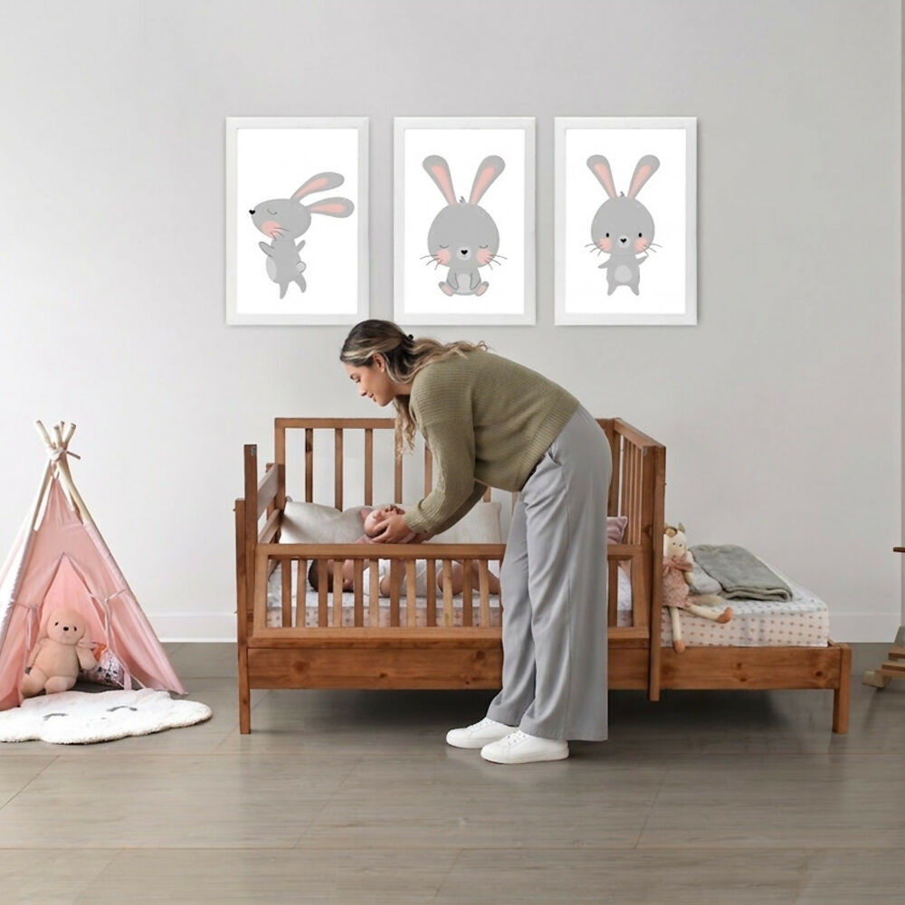 Cama Cuna Cincinnati 110x201x95 Infantil Caoba