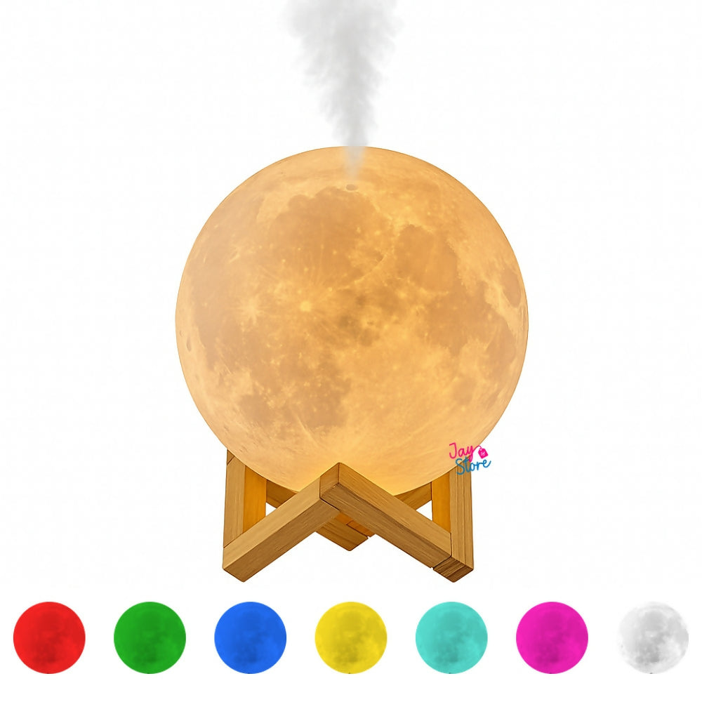 Humidificador 3d Moonlight Lámpara Luna Led Difusor Aromas