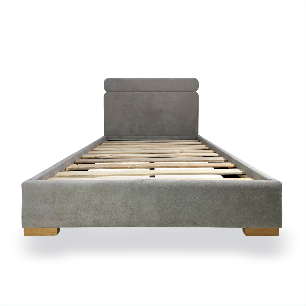 Cama Tapizada Formosa Galleta en madera