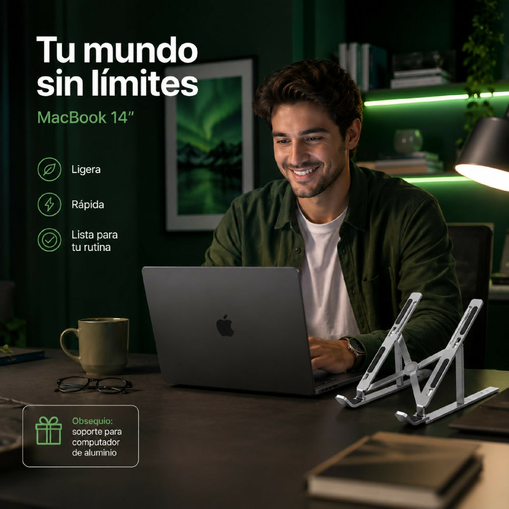 Macbook Pro 14 Pulgadas Chip M5 1tb 16gb Ram Equipo De Alto Rendimiento + Obsequio