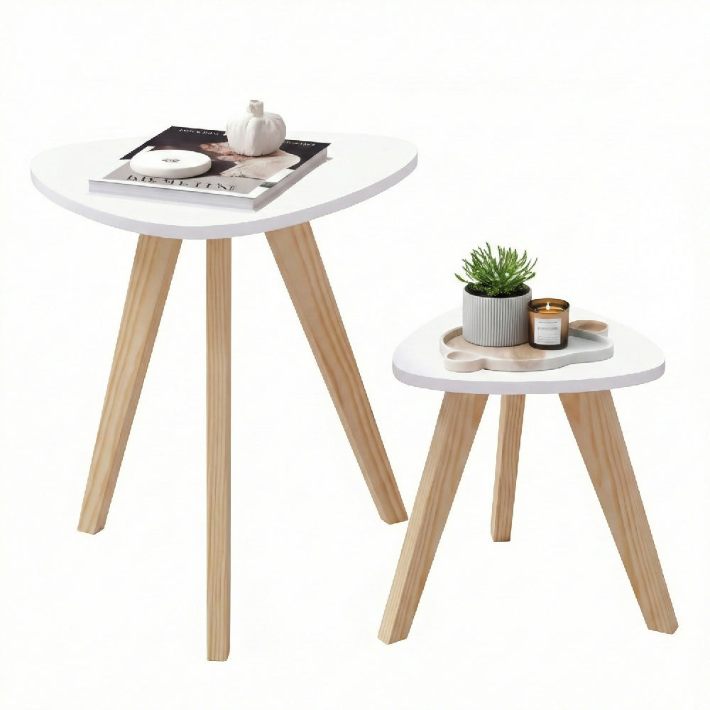 Mesa Nórdica Triangular - Set X 2 - Pequeña & Grande