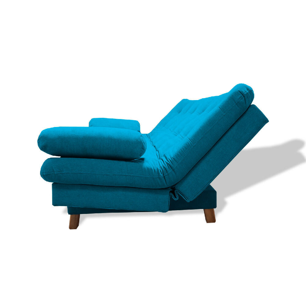 Sofacama Bakers 3 Posiciones Turquesa + 2 Cojines Decorativos