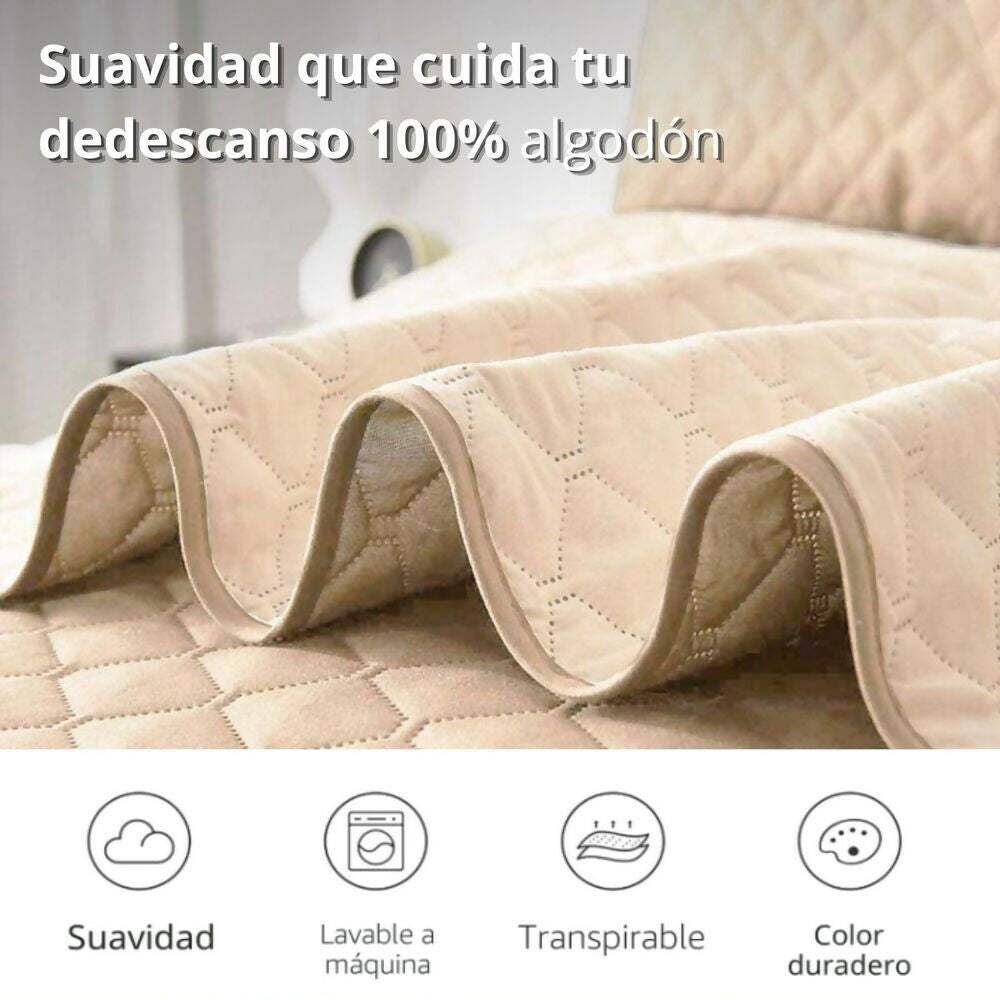 Colcha sencilla beige