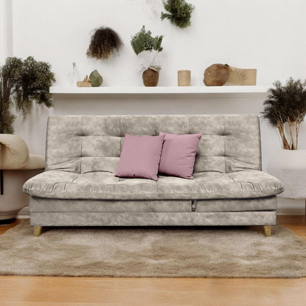 Sofa cama 5 posiciones Agassi Tela Camel - Incluye Cojines