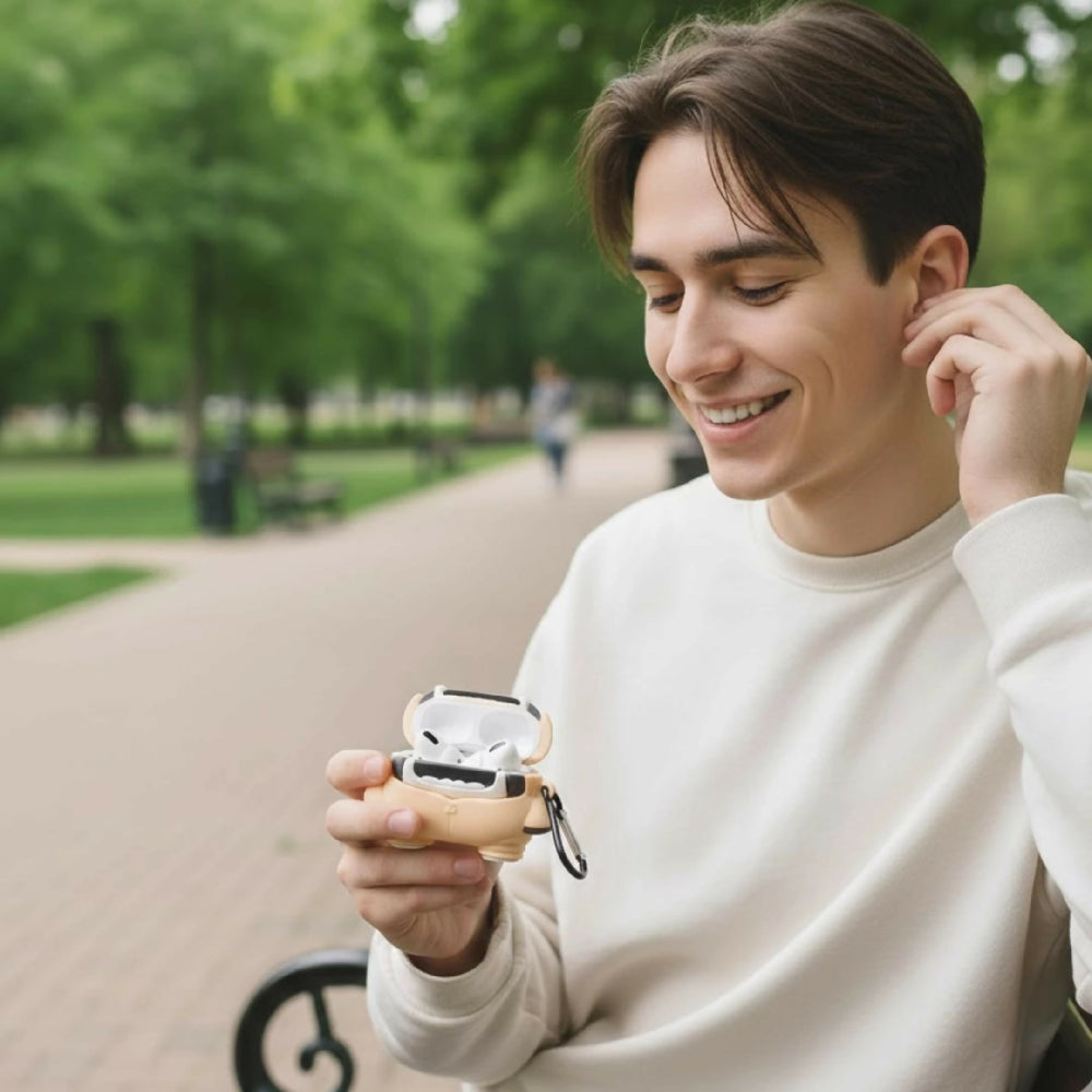Forro Para Audifonos Airpods Pro 2 Diseño Tiburón Y Protección Anticaídas