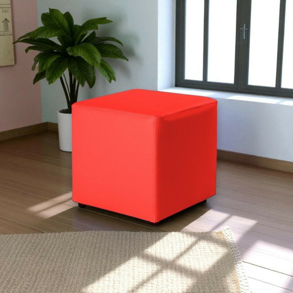 Puff Decorativo 40x40 Rojo Ambie