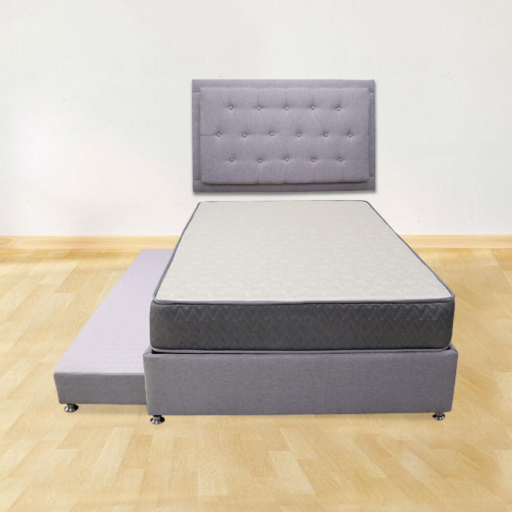 Combo Cama Tarima Nido + Colchón Tanner 100 Sencillo + espaldar