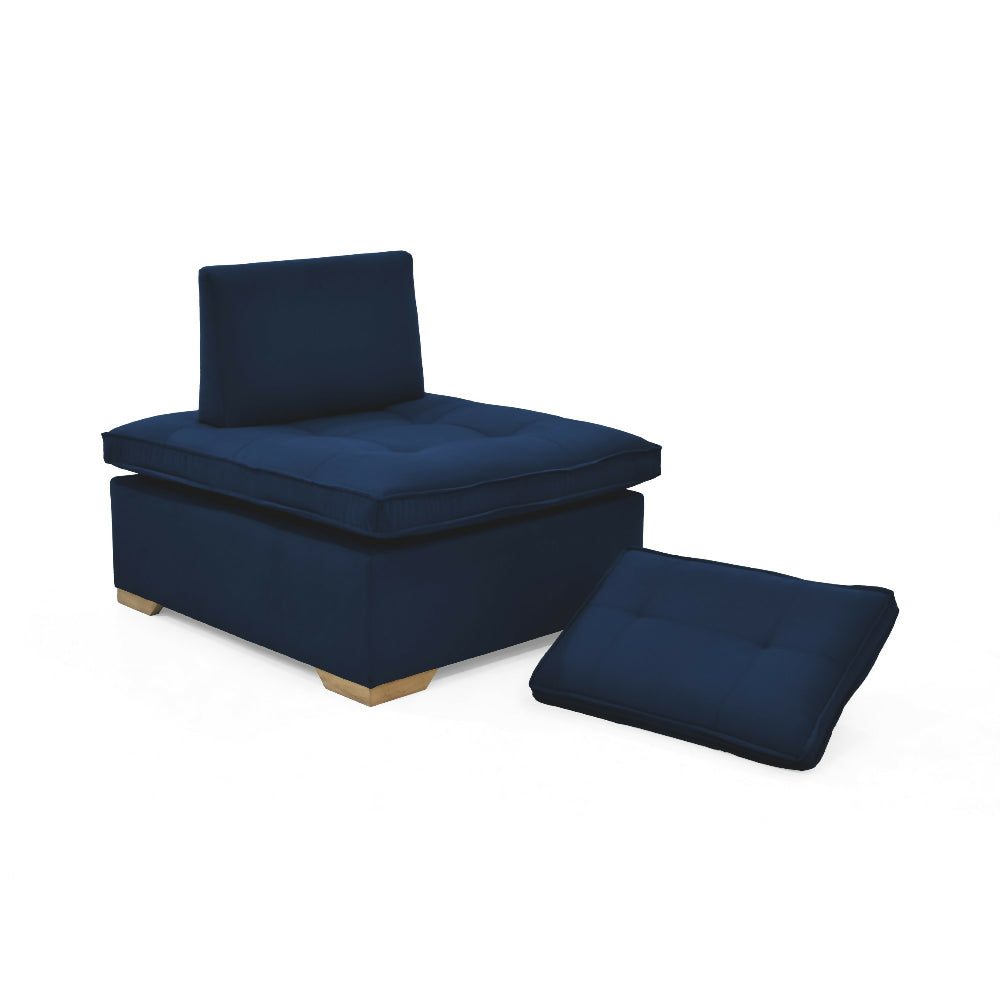 Set X2 Poltronas Ventury 83x100x86 Ajustable Tela Azul
