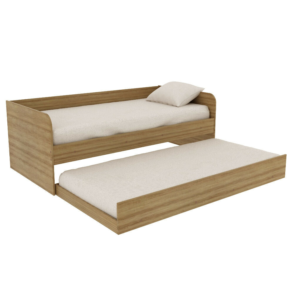 Combo Sofá Cama Atlanta Almendra + Cómoda Dakar Almendra