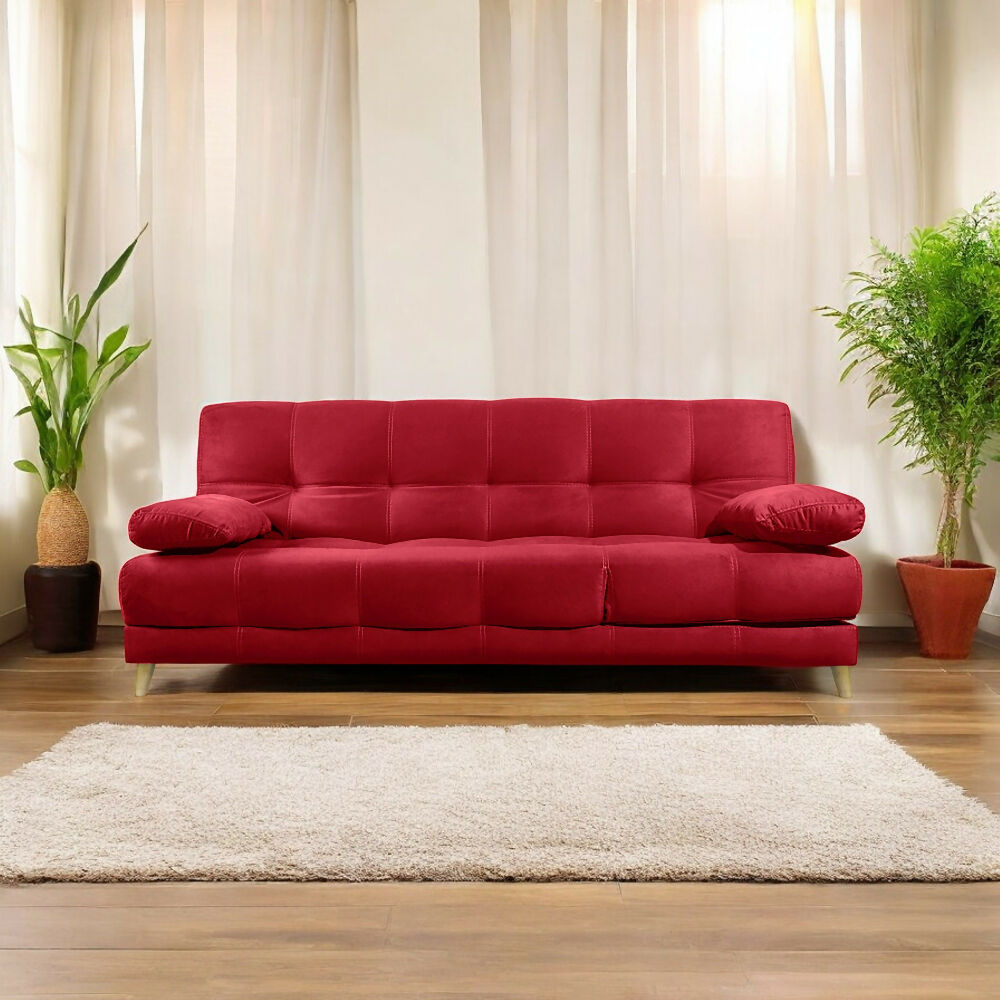 Sofa cama 5 Posiciones Martins Tela Rojo