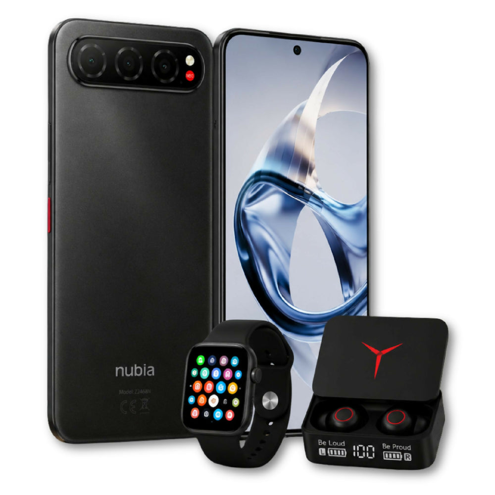 Celular Nubia Air 5G 256GB Combo Negro Con Smartwatch Y Audífonos Gratis