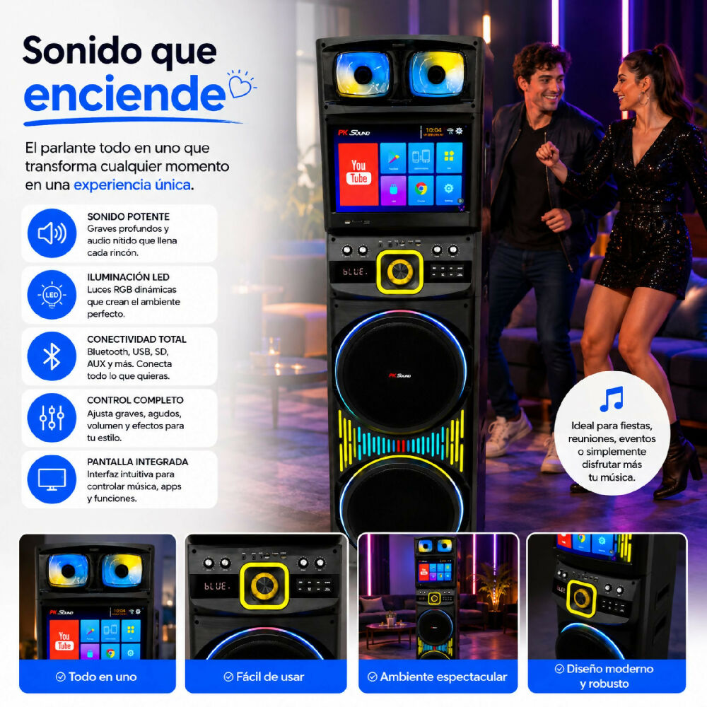 Cabina De Sonido Profesional Recargable Tu Karaoke Listo En Casa S1437