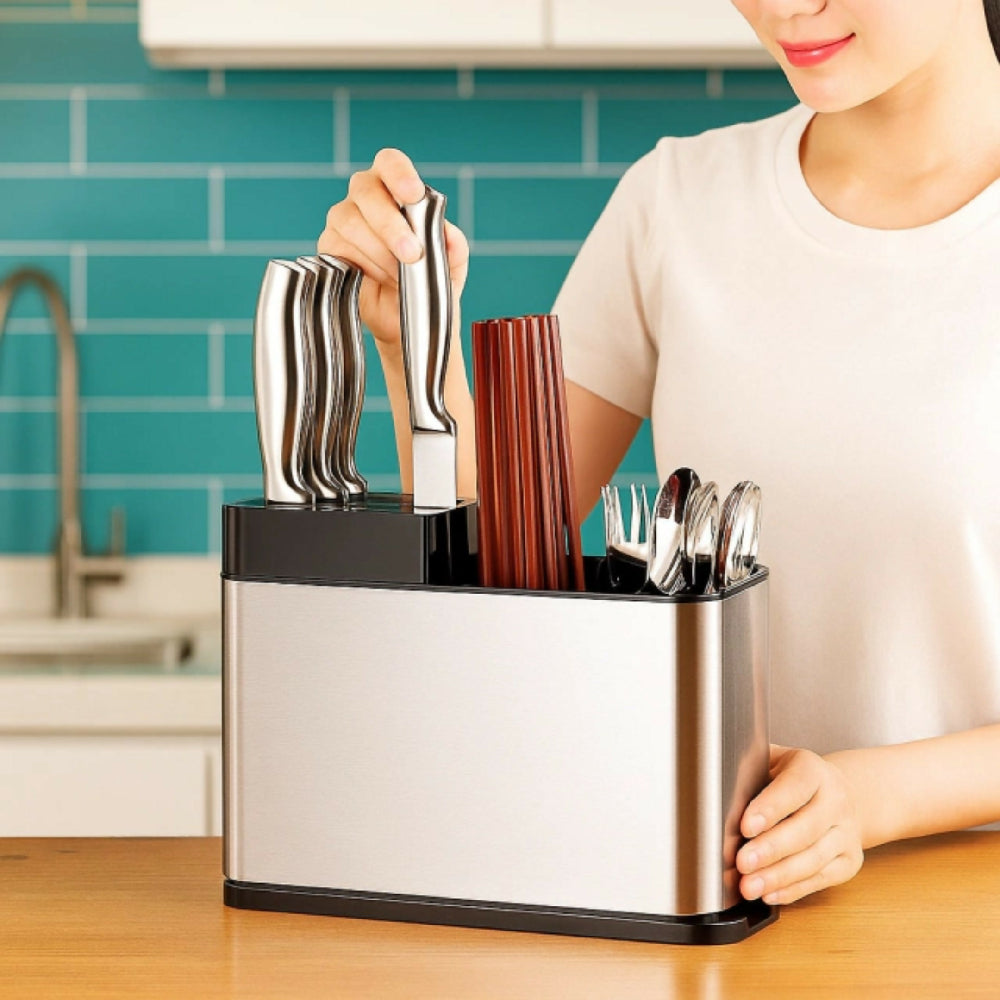 Organizador De Cubiertos 4 Compartimentos Para Utensilios Y Cubiertos De Cocina
